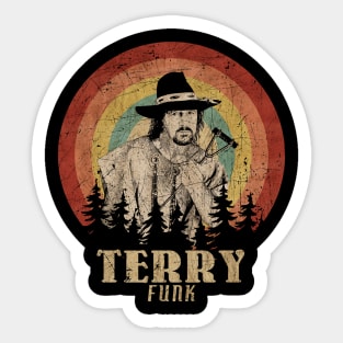 Retro Sunset Terry Funk Sticker
